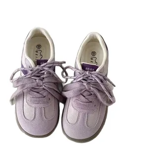 Women's Vintage Casual Sports Shoes Purple Niche Design Gente Training Sneakers Lace-Up Closure for Students Fashion Trend