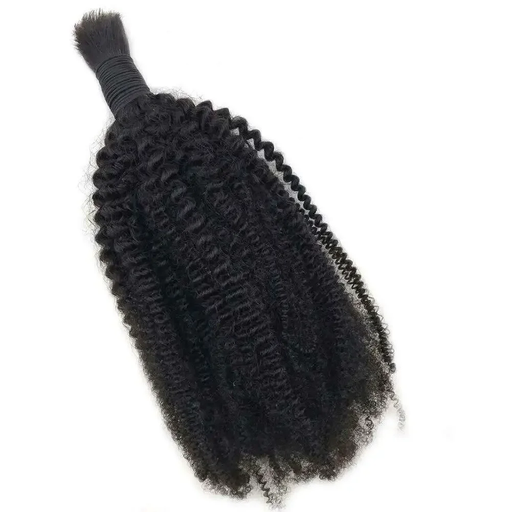 Brazilian Afro Kinky Curly Braiding Hair Bundles 3Pcs/Lot Full Head Human Hair For Braiding_voghion.com