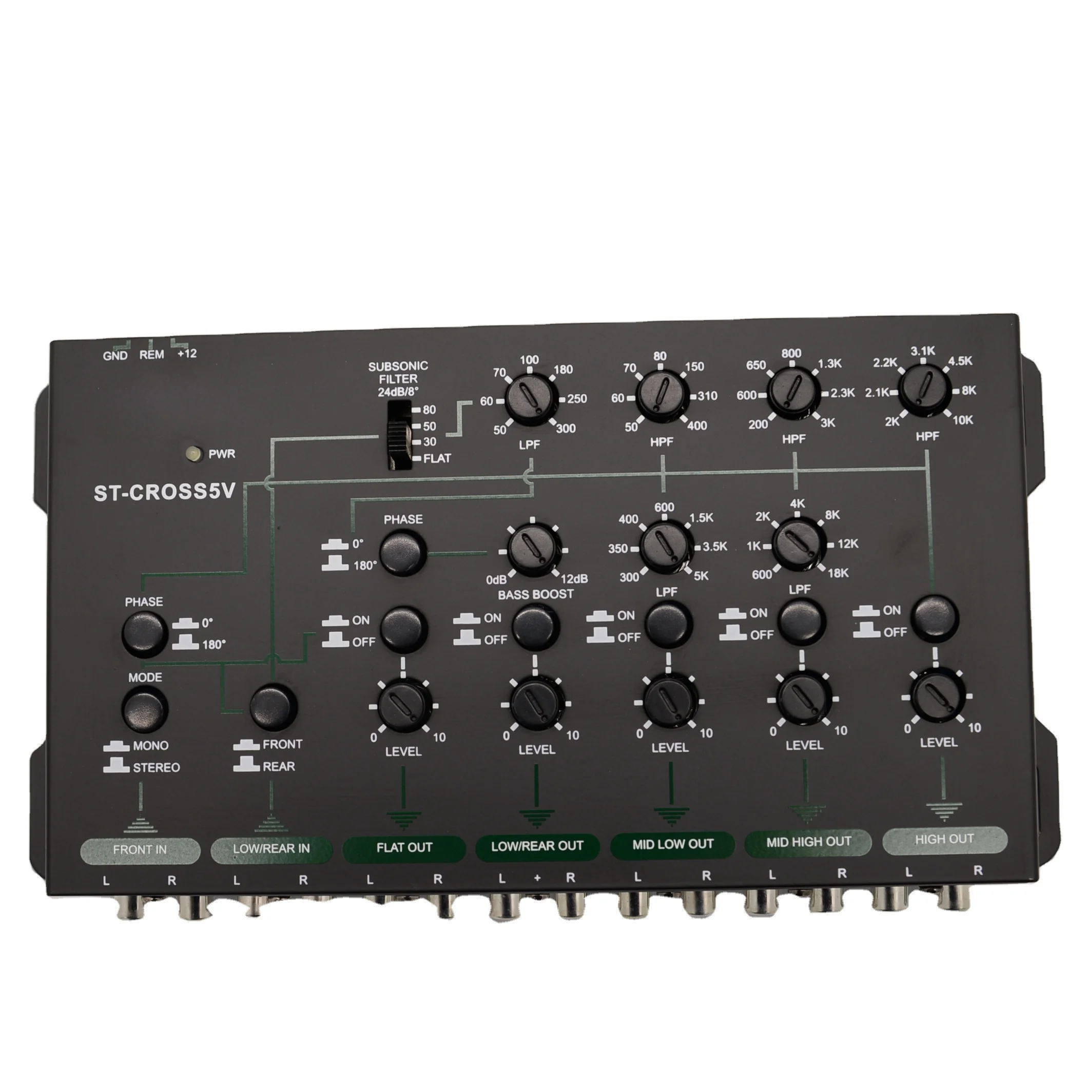 SP Audio 5 Way Car Audio Passive Crossover - 91-100db SNR