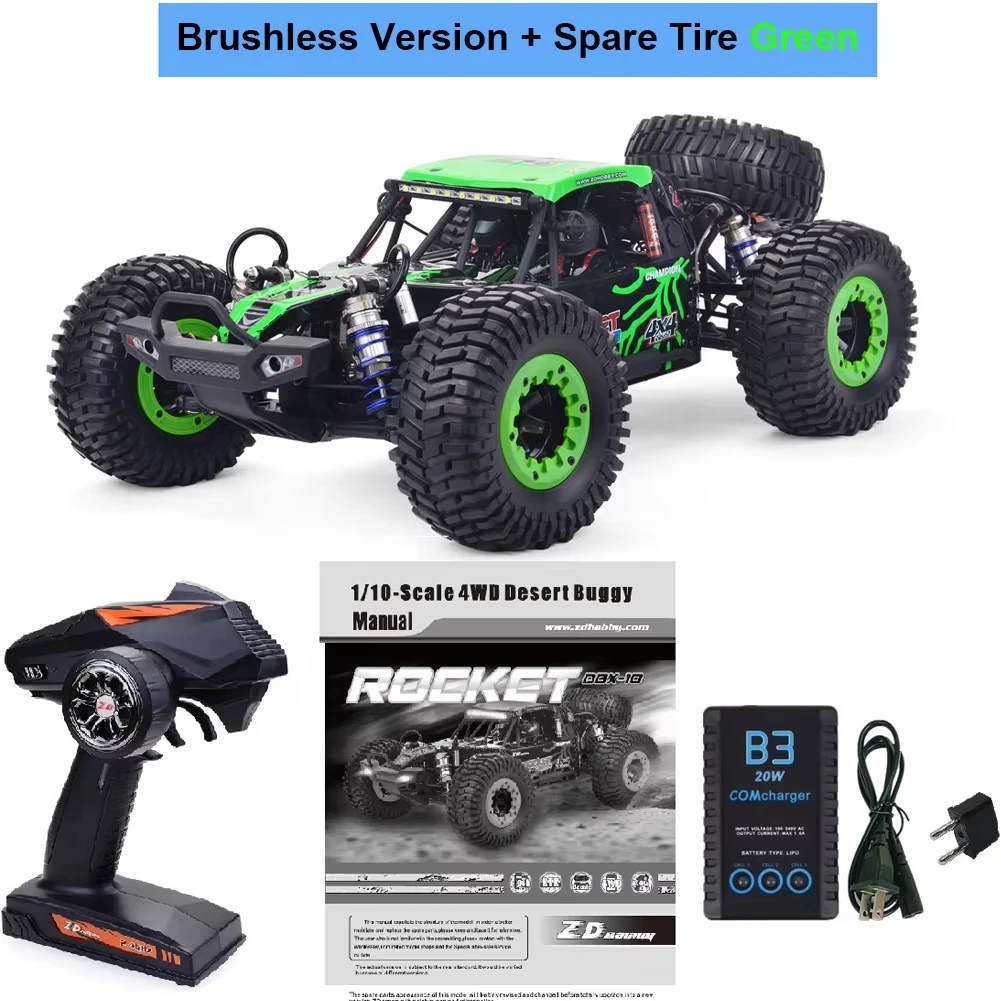 ZDレーシング 1/10RC ROCKET DBX-10 4WD デザートバギー ZD Racing DBX-10 ROCKET 1/10 4WD 80km/H 2.4G Brushless RC
