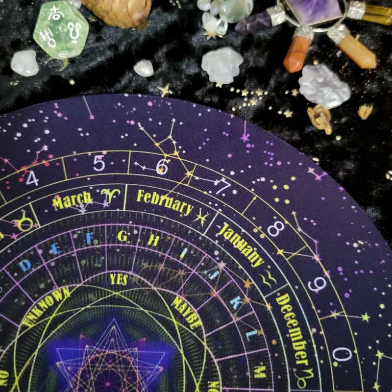 Starry Sky Printed Pendulum Mats Rubber Board Dowsing Divination Altar ...