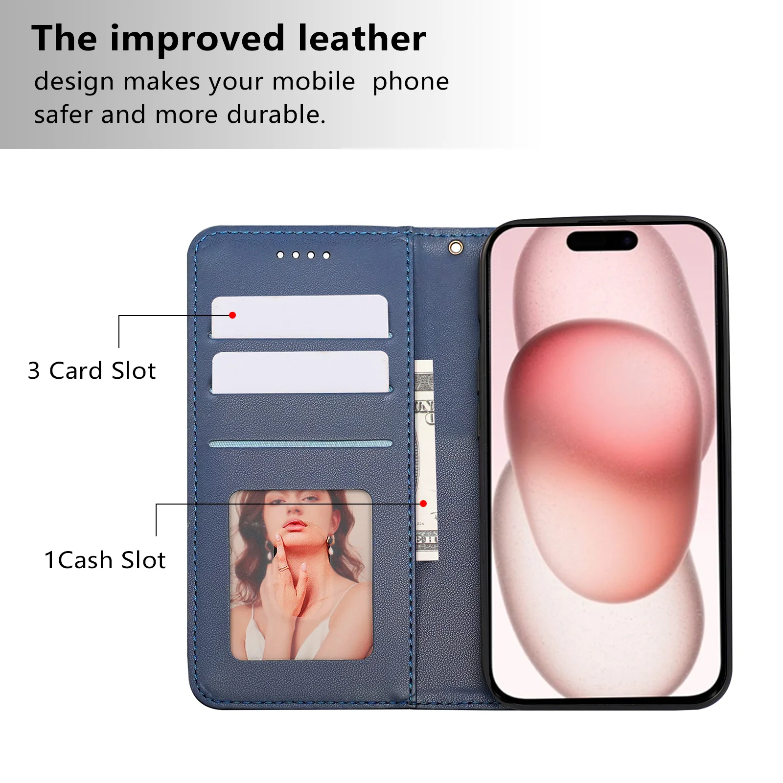 IPhone 16 Leather Magnetic Flip Wallet Case - Folio Design With Card Slots & 360 Protection IPhone 16 Leather Magnetic Flip Wallet Case - Folio Design With Card Slots & 360 Protection