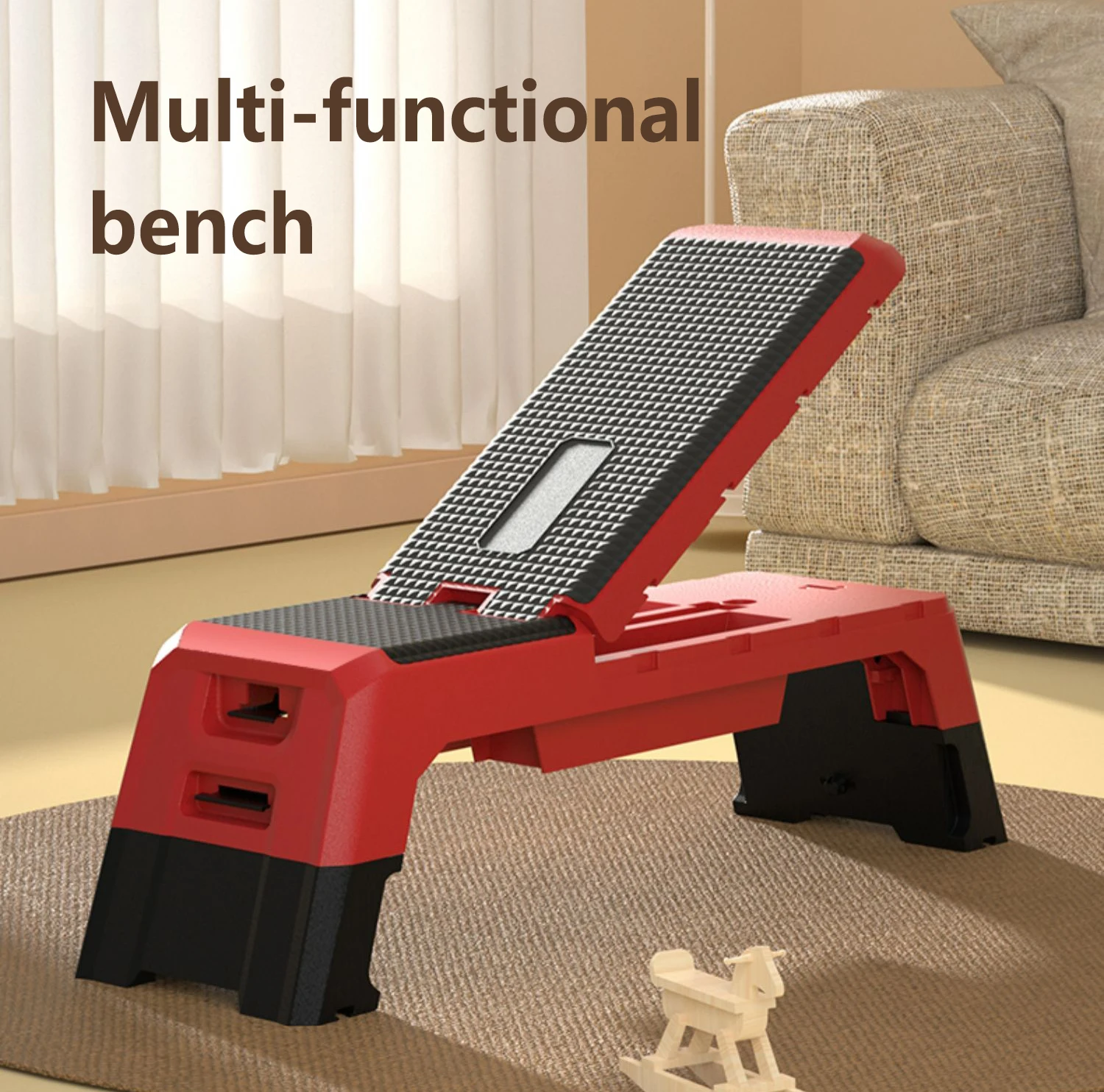 Home Workout 2 in 1 - Portable Exercise Deck with Dumbbells