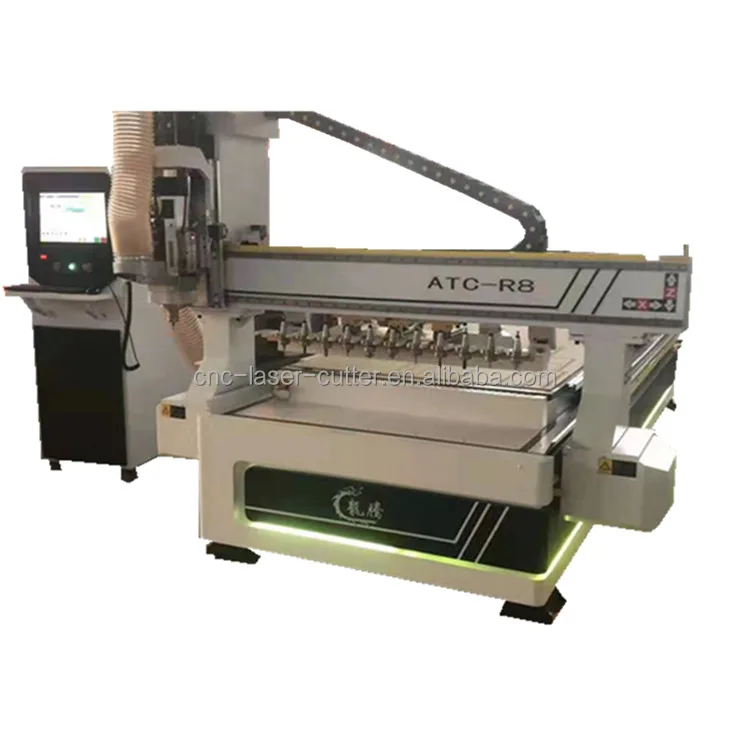 China Jcut Cnc Atc Woodworking Machine 12 Tool Linear Magazine Cnc Atc 1325 Lathe Machine