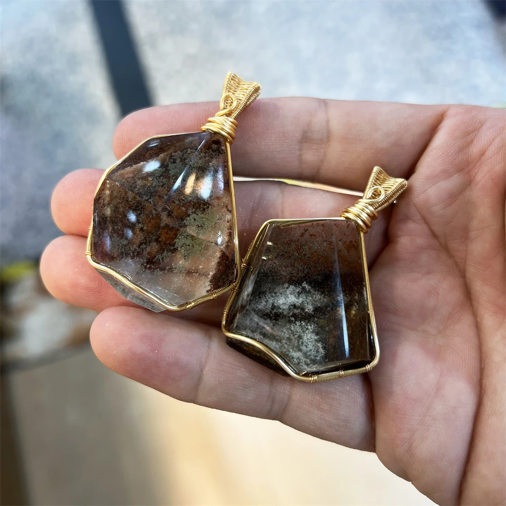 Rock Necklace Wire Wrapped Stone Necklace Diy Handmade Jewelry