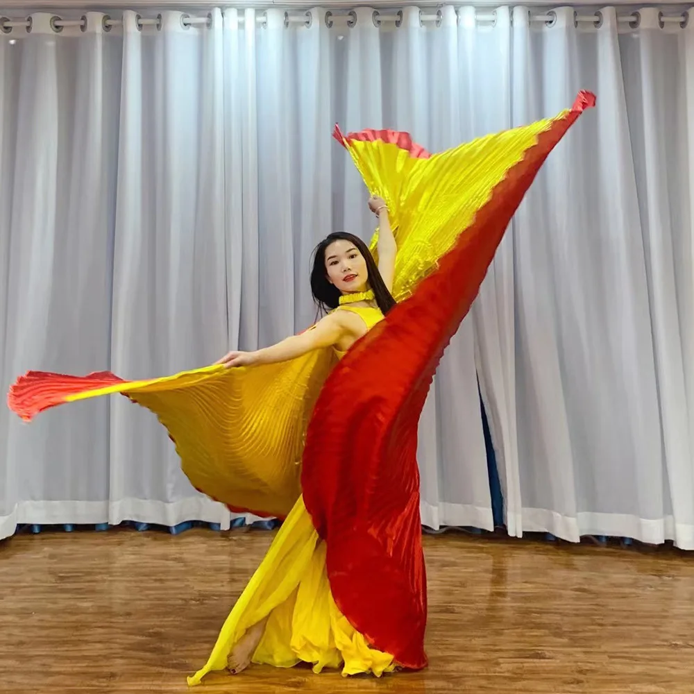 Calcifer Bauchtanz Isis Flügel – Mit 2 Teleskopstöcken, 300 Cm Spannweite, Polyester, Rose