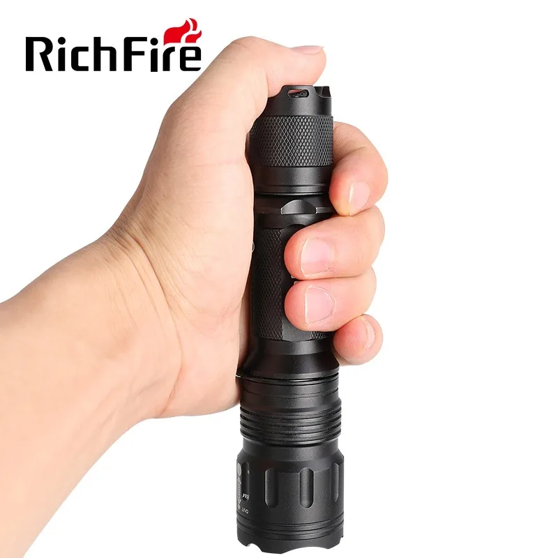 IP67 Waterproof Rechargeable LED Tactical Flashlight Aluminum Alloy Body