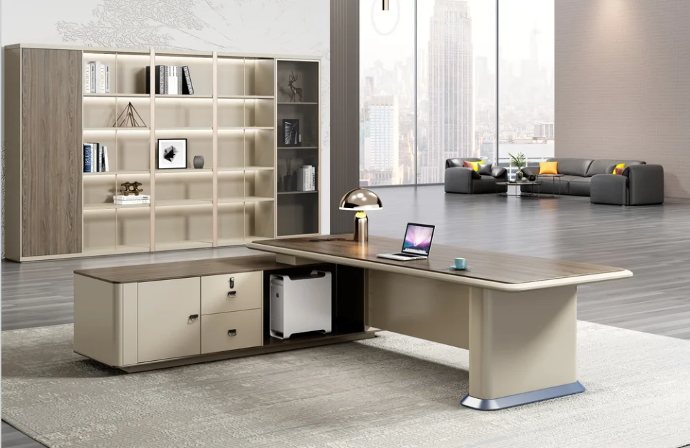 Luxury Boss Executive Office Table And Chair Modern L Shaped Office Ceo