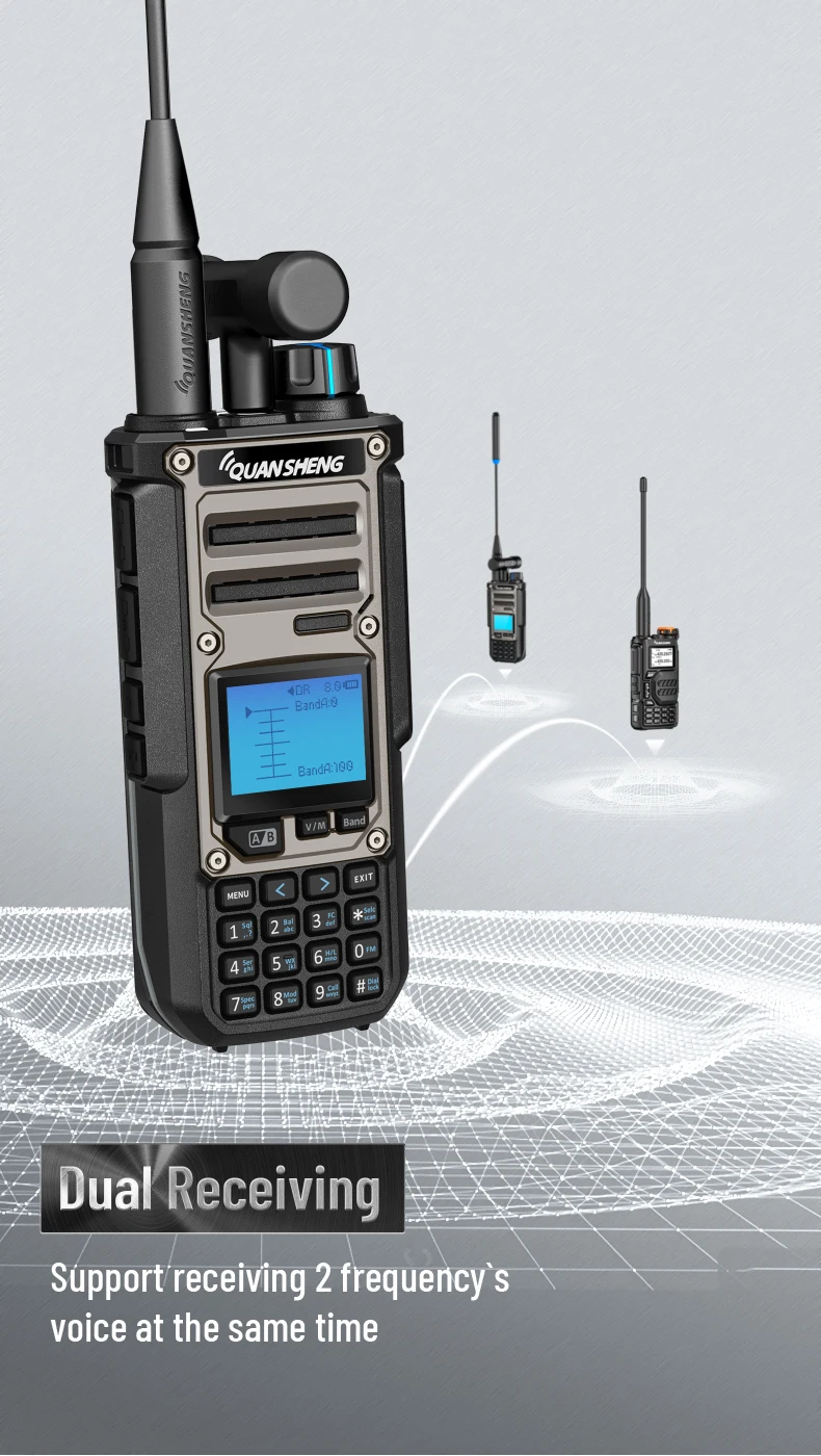 Quansheng TK11(8) 10WマルチバンドUHF VHF双方向ラジオAM SSB