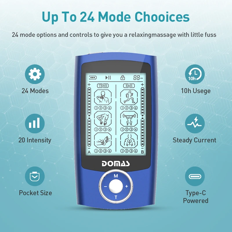 Customizable Digital Tens Machine Device for Body Pain Relief Physio Therapi Application