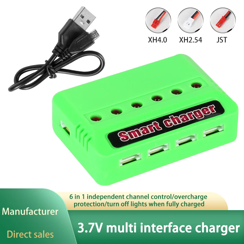 Factory Rc Helicopter Toy Charging Cable Balancing Batteries 6-in-1  Smart Battery Car Usb Charger