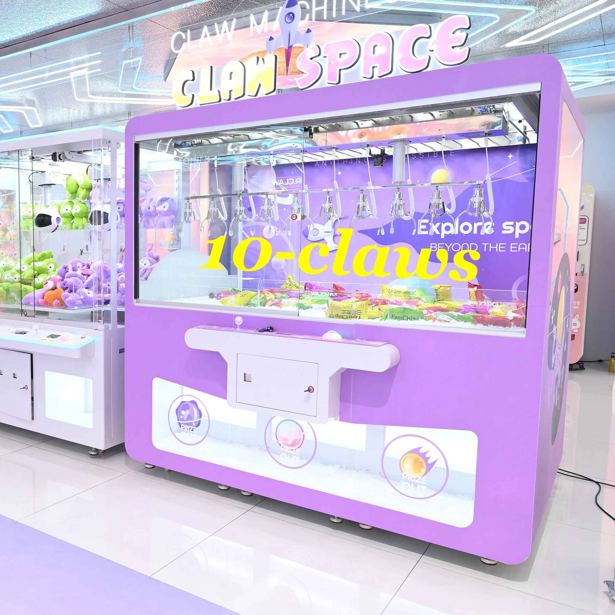 10 Claws Crane Claw Game Machine Coin-Operated Snack Challenge Sale 10 Claws Prize Vending Lifetime Technical Support