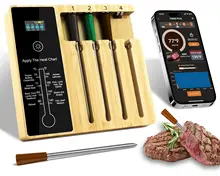 Hot selling newest BBQ accessories 4 probes repeater smart Bluetooth Wireless digital kitchen food meat bbq thermometer