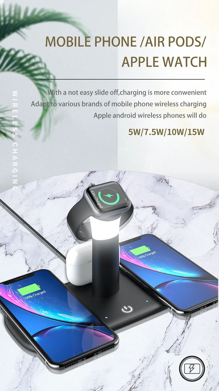 Type c white table usb replenisher with Devices Protection PJD Fast adapter powerbank wireless charger led lamp LH5