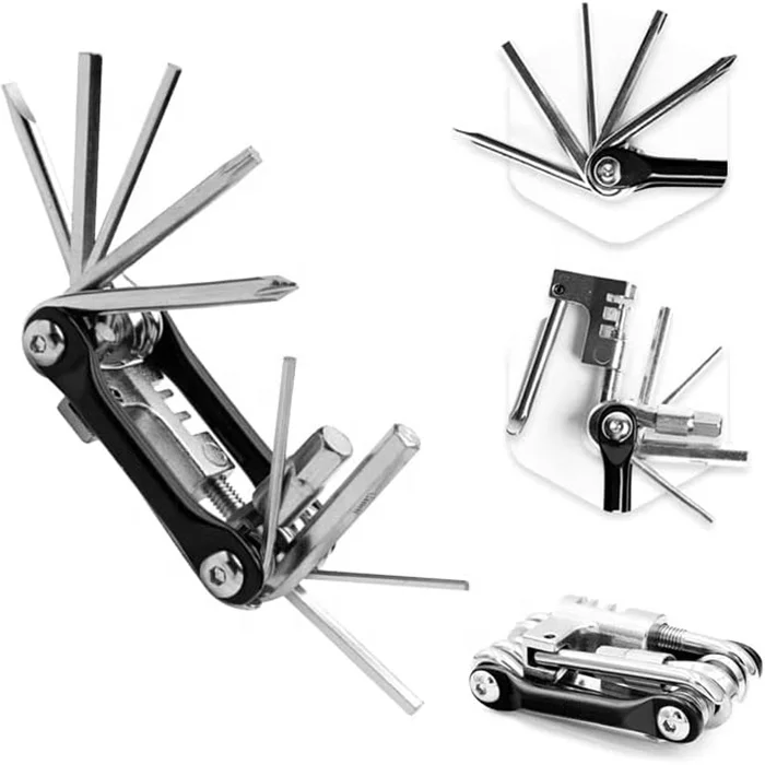12 In 1 Lightweight Stainless Steel Bicycle Multi Tool With Hex Key