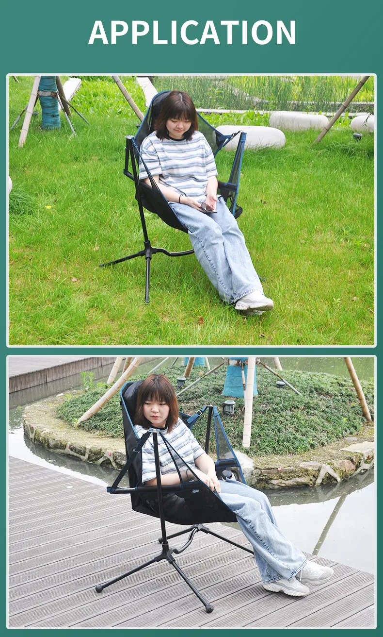Outdoor Travel Chair Foldable Swing Hammock Portable Recliner Luxury