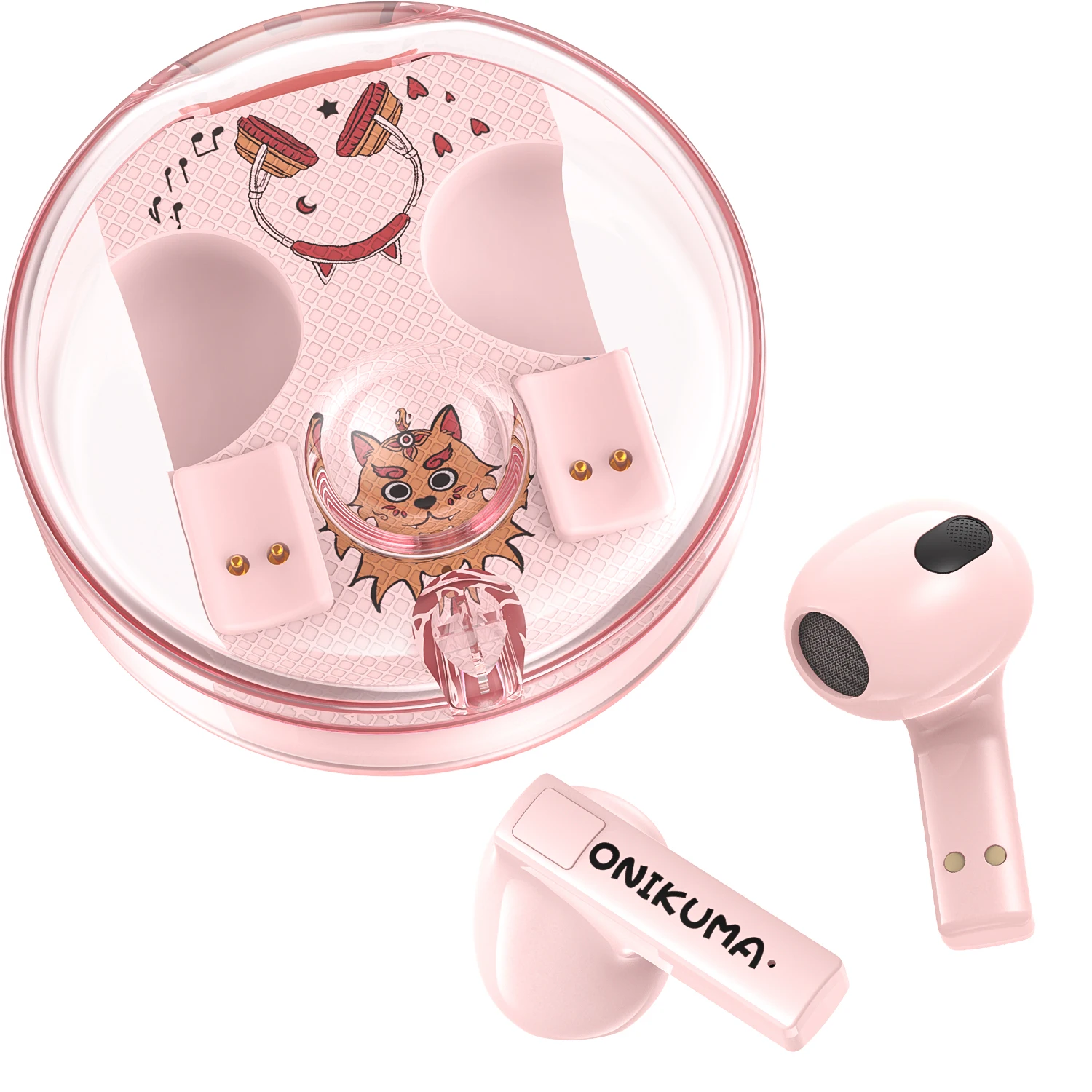 Cute Pink Tws Earbuds With Microphone – Wireless Headphones Gaming