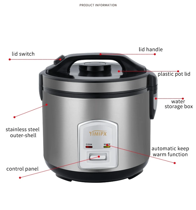 2023 Factory Direct Cook Rice Cooker 2 Liter Cooker For Commercial Use