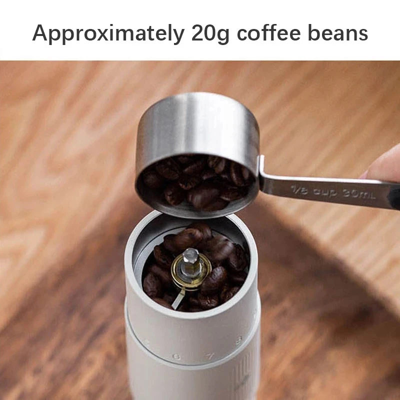 Manual Aluminium Alloy Coffee Grinder Stainless Steel Burr Grinder