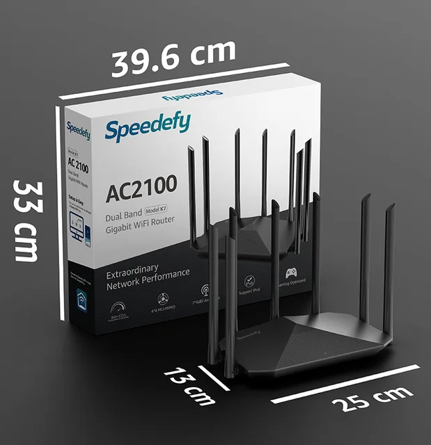 Speedefy AC2100 popular Smart WiFi Router Model K7 Dual Band Gigabit -