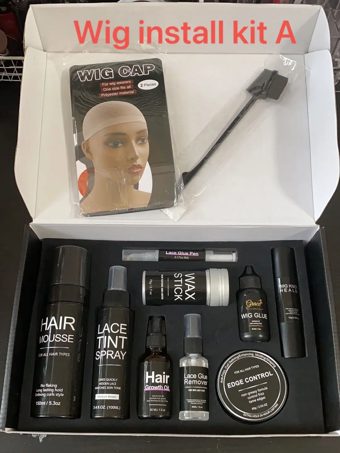 How to install your wig.Dee Wigs Wig installation kit #blackownedbrand 