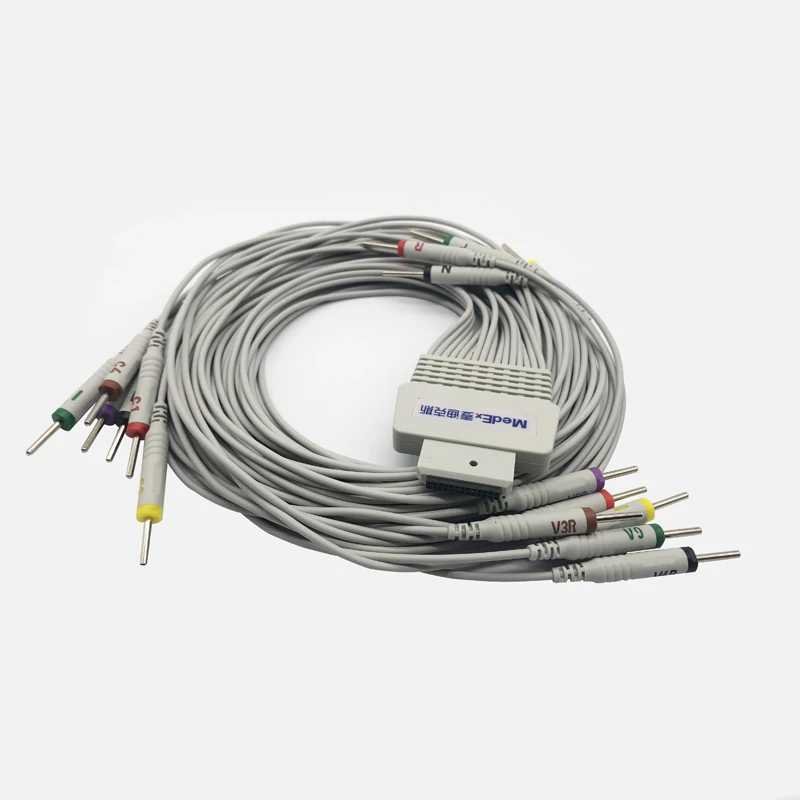 Ruído ECG Holter Cable Leadwire do Pin 3,0 de Medex 26