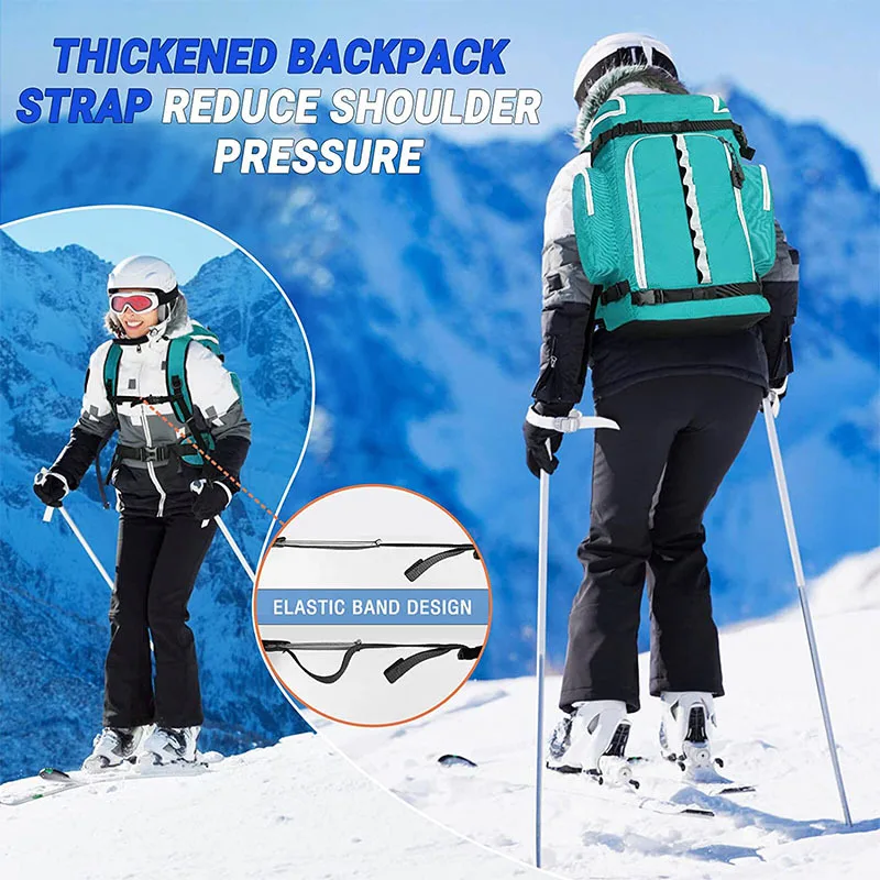 ODM OEM 30L Hydration Ski Boot Bag Backpack Snowboard Travel Bag Water Resistant Hiking Ski Backpack