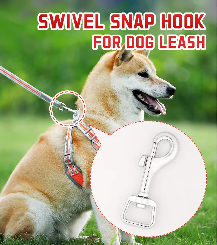 Heavy Duty Metal Swivel Snap Hook 9 Colors Metal Dog Collar Leash