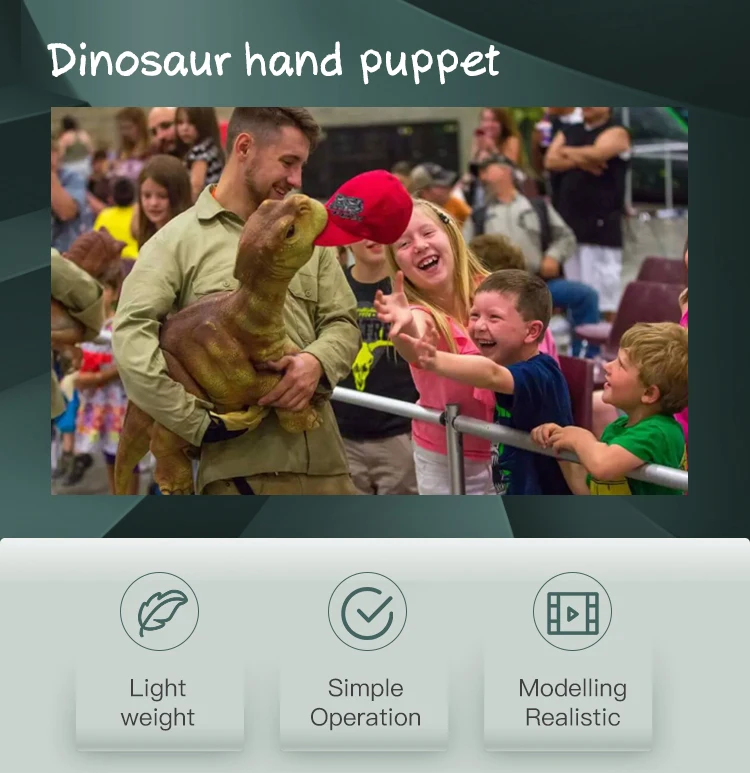 Hand Control Professional Animatronic Dinosaur Hand Puppets Dinosaur