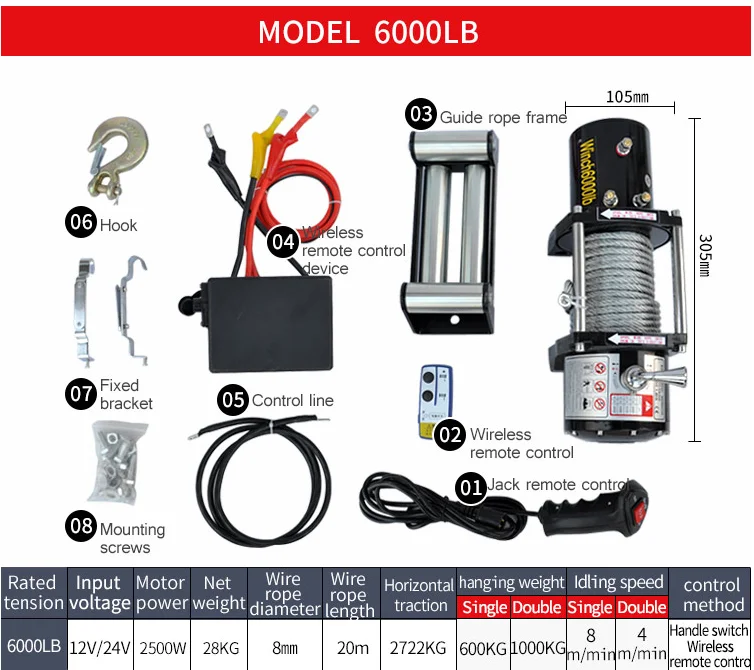 Electric Winch 12000 Lbs 12 V Electric Off Road Winch - Buy Marine Hand ...