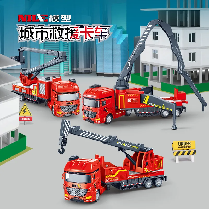 2024 High Quality Inertial Model Rescue Car Toy Fire Truck Simulation 360 Degree Chassis Rotate Friction Fire Engine Toys