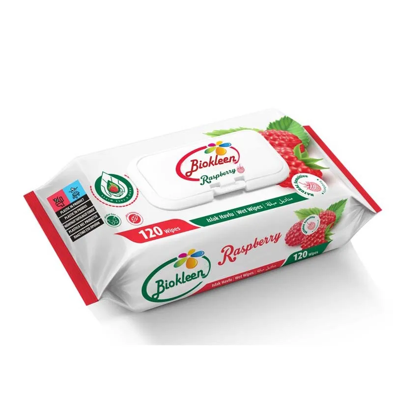 Biokleen Custom Free Sample 120PCS Rose Olive Mint Raspberry Baby WET WIPES