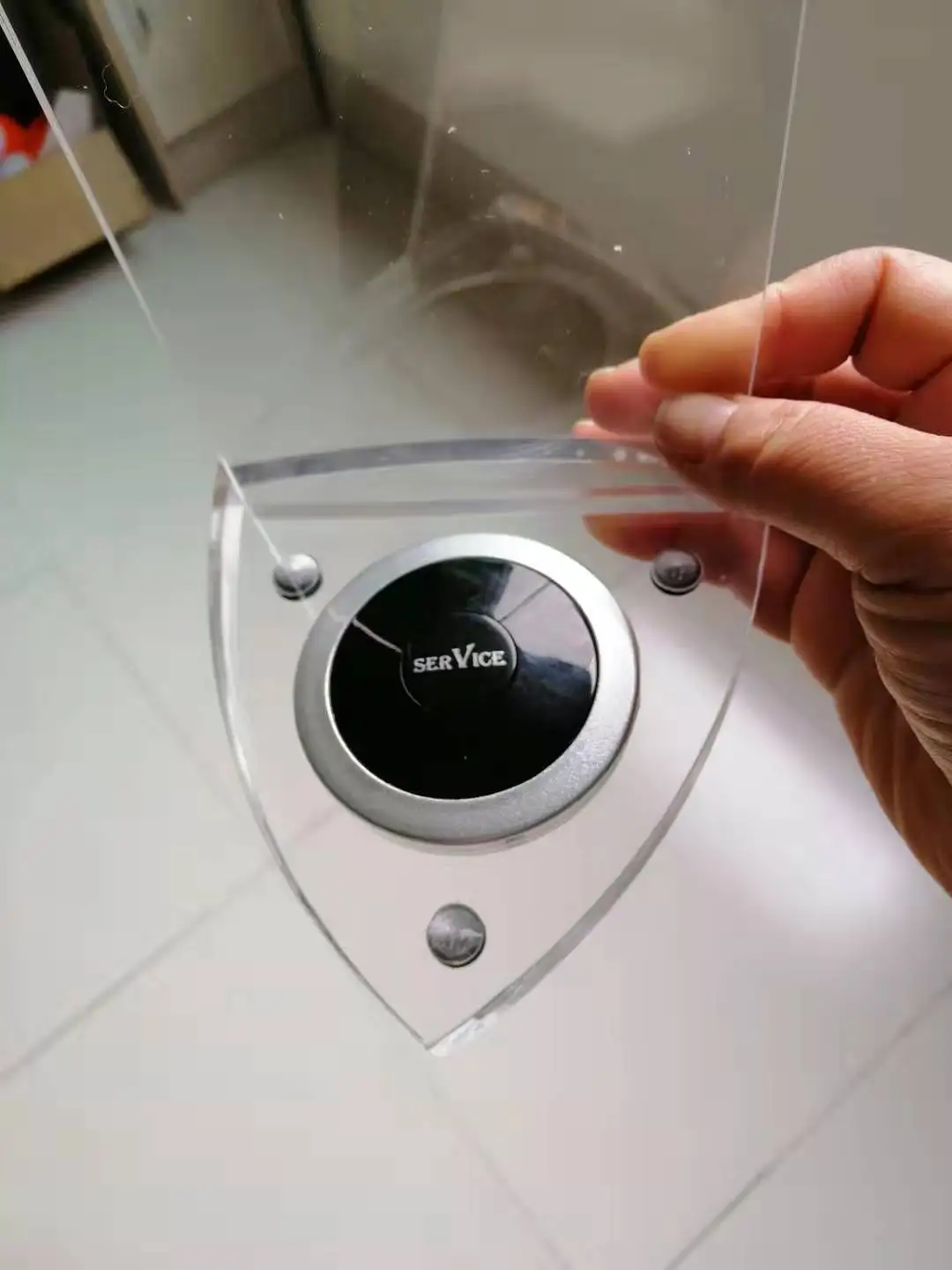 Wireless Call Button with Acrylic Table Menu Holder for Cafe Use
