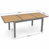 Tavolo: 160/240x90x75cm, Sedia: 56,5*56,5*86,5cm