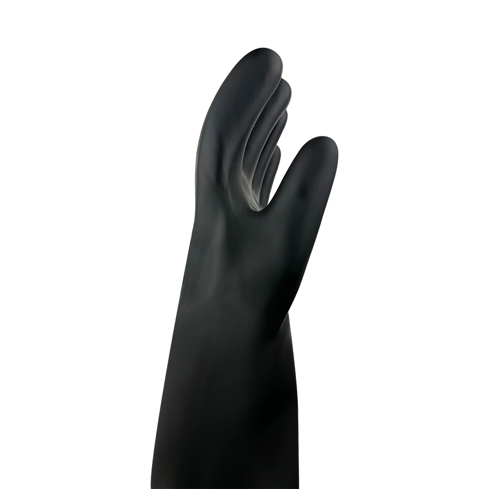 35CM Length Factory Direct Sale Lab Work Chemical Resistant Protective Butyl Rubber Glove Box Gloves