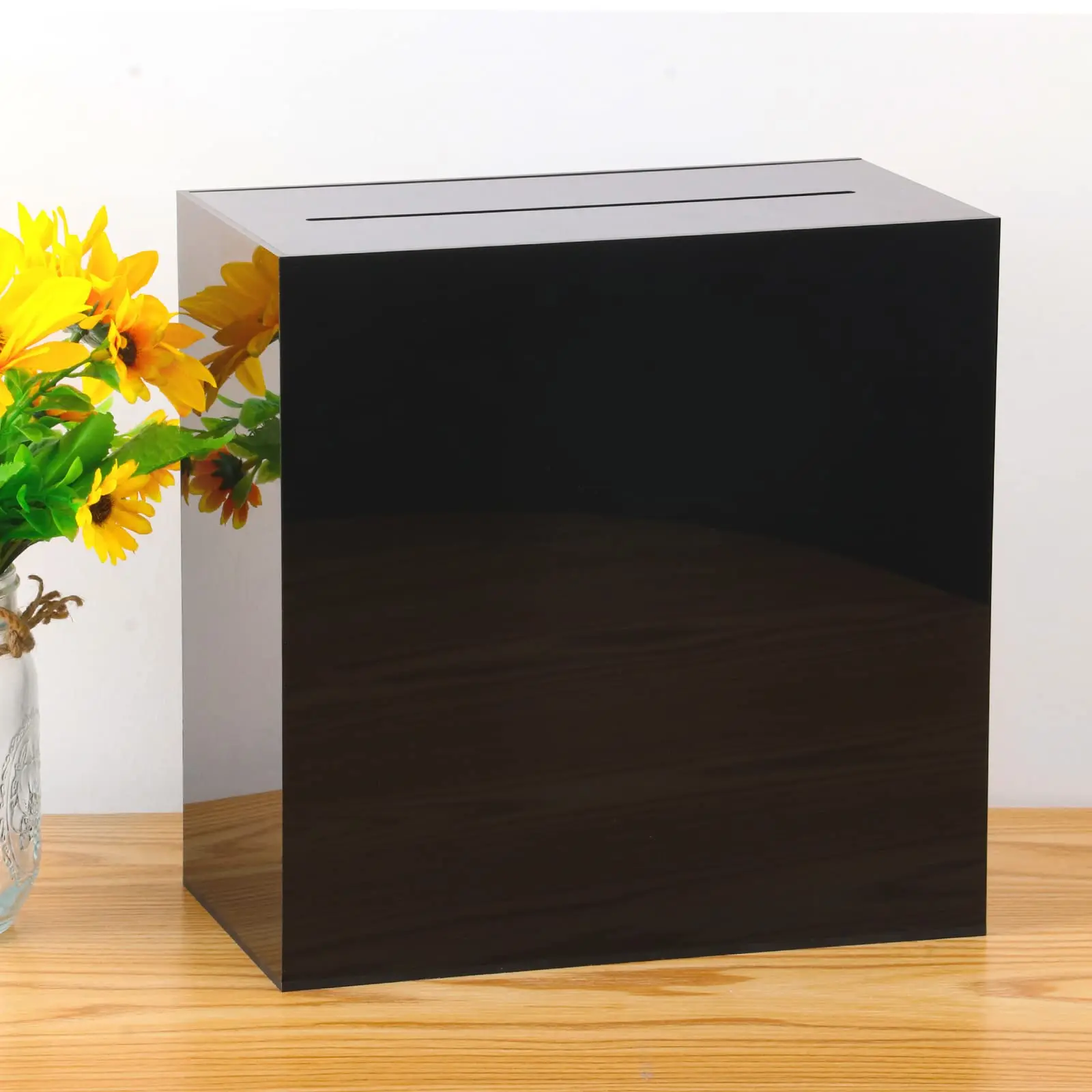 Acrylic Wedding Card Box, Large DIY Card Box Blank No Print for Wedding  Reception, Graduation Party, Bridal Shower