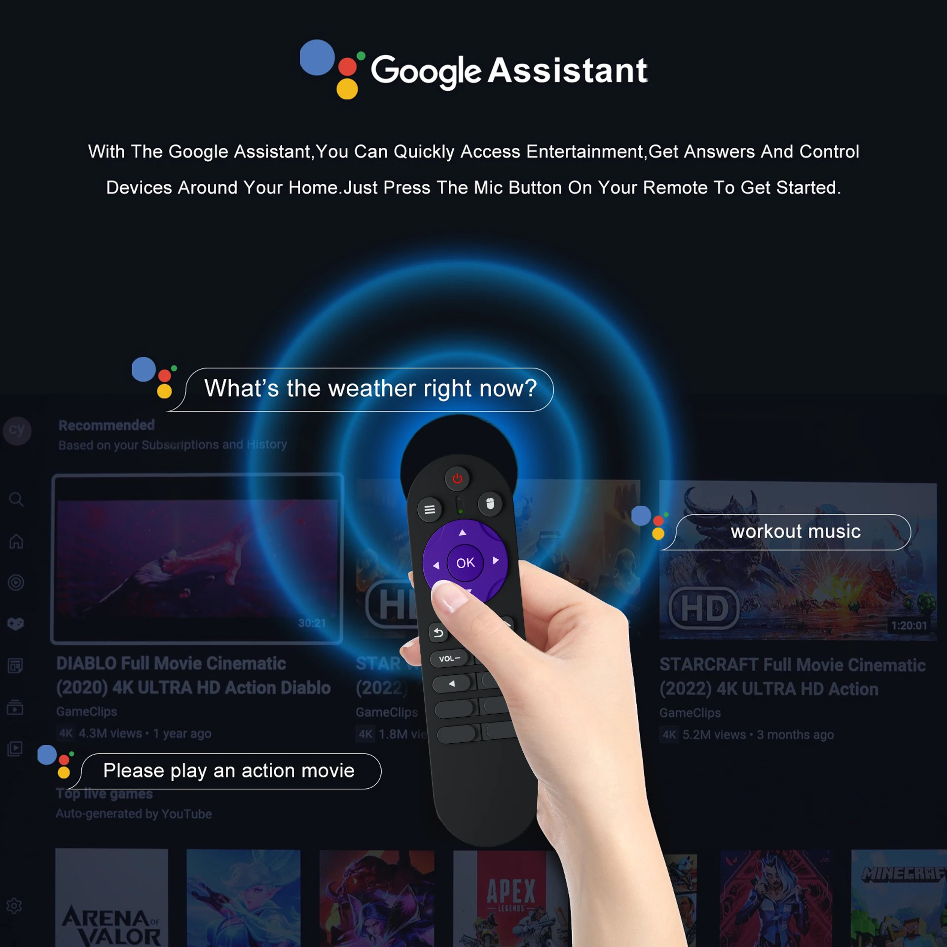 Top Rated HCS96 Ott MAX 4GB 64GB 2.4G 5G WiFi6 Processor Allwinner H313 Android16 BT5.2 Voice Remote Control Tv Box