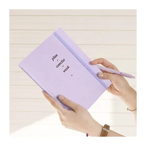 Custom A5 Hardcover Notebook Set Eco-Friendly and Waterproof Fabric Planner with Logo Includes Meeting Journal and Pen
