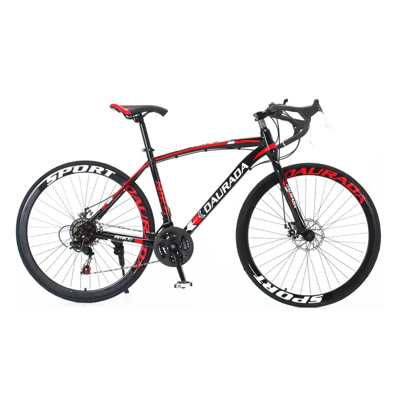 High Quality Customized 700C Hybrid Road Racing Bike Factory Cheap with Steel Fork Disc Brake 21 Speed Gears