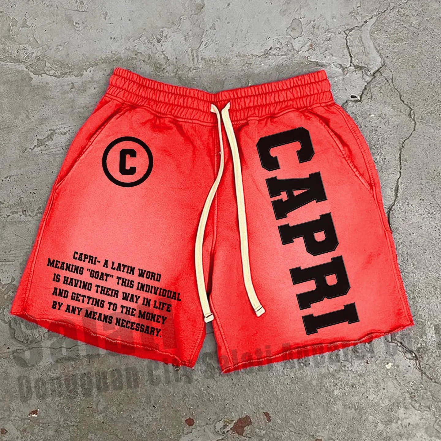 Custom Men Distressed Faded Sweat Shorts Printed Embroidery 100% Cotton French Terry Raw Edges Summer Acid Wash Shorts Uniesx gallery 10