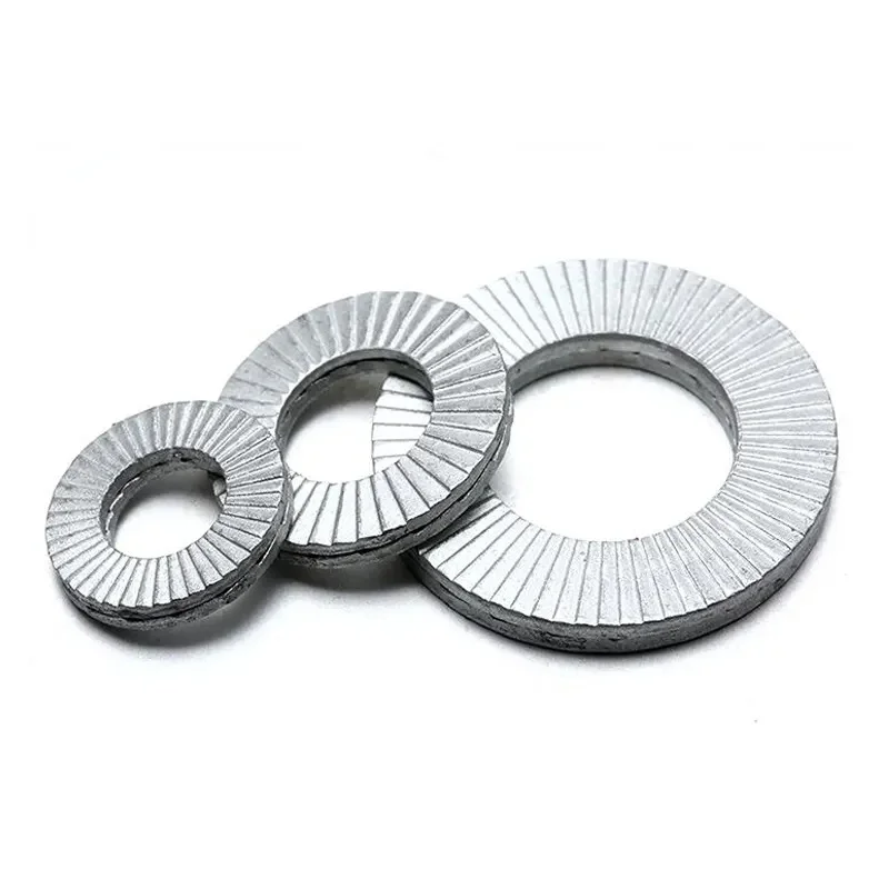 DIN25201 Self-Locking Double Stack Washer M8 M10 M12 M16 M20 Sizes Stainless Steel with Brass Aluminium Zinc Plain Finishes