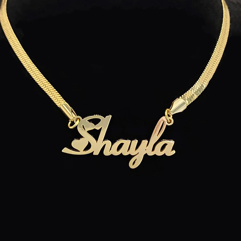 Personalised Enamel Gold Plated Snake 