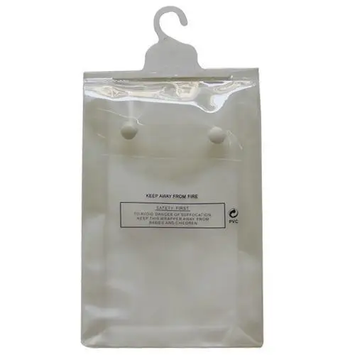 Plain PVC Plastic Garments Bag, Size/Dimension: 42x33x21 Cm, For Garments  Packaging
