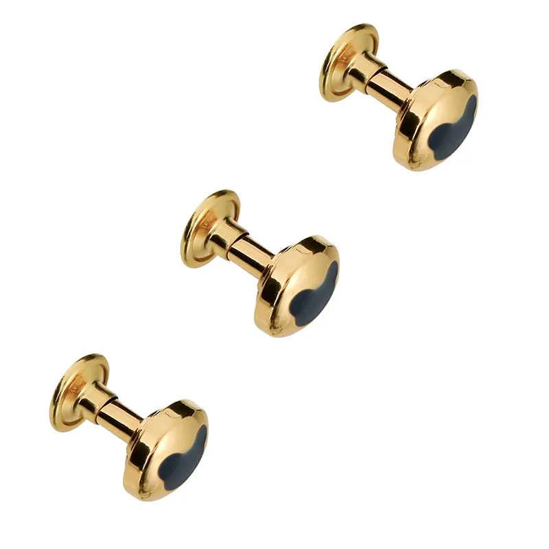 Высококачественные дизайнерские металлические круглые заклепки с двойной головкой медведя золотые и шипы декоративные для сумки