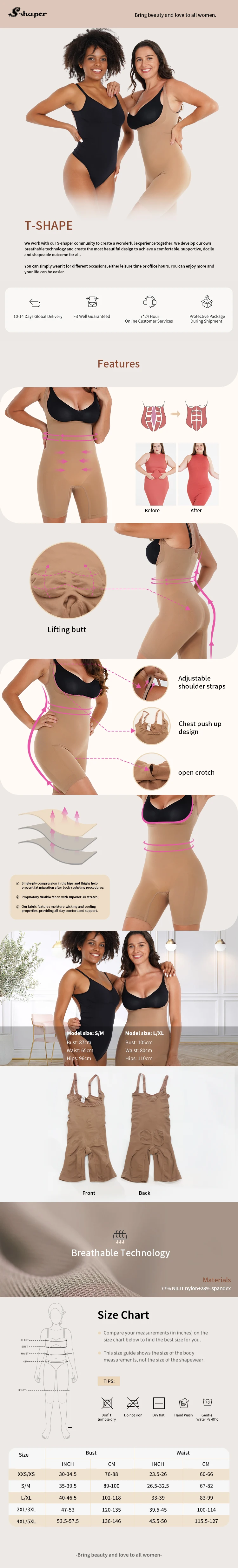 product s shaper high elasticity postpartum seamless shapers slimming push up bodysuit with butt lifting and tummy control-0