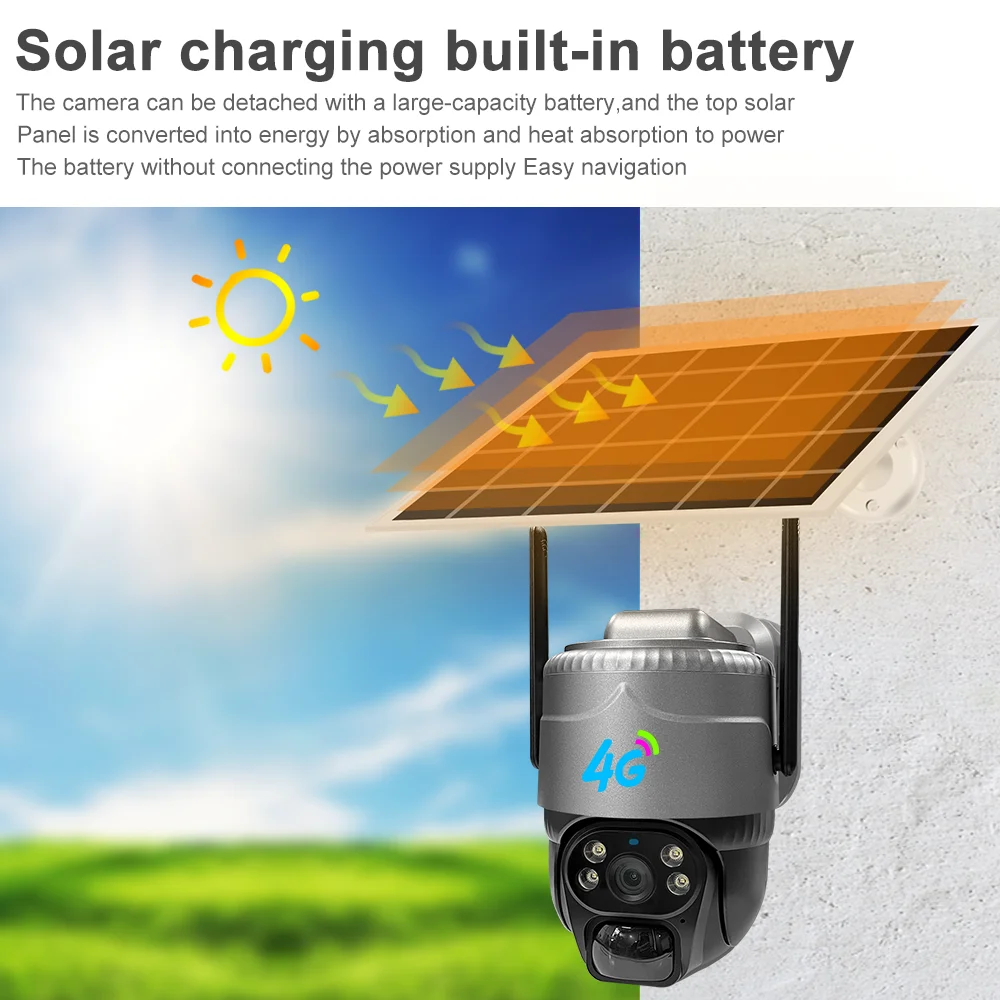 Network Camera Security Camera Smart Solar Power Energy Saving Led Street Light Outdoor Solar Light With CCTV Camera 4g