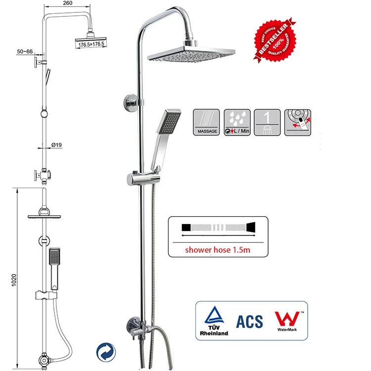 Factory Direct Sale Ceiling Shower Faucet Set Rainfall Shower Set