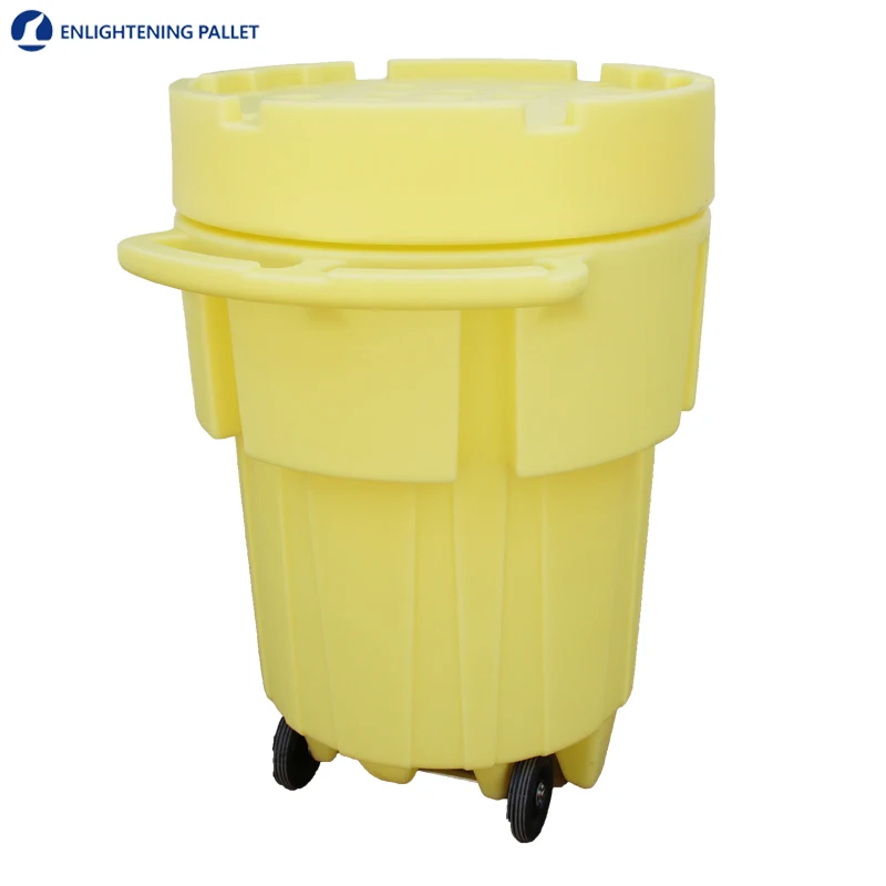 Заводская поставка впитывающий химический 95 галлонов химическое сдерживание и контроль пролива полимерный спасательный барабан для опасных