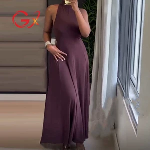 GX11809 Women's Fashion 2026 Sexy Clothing Boutique Sleeveless Evening Backless Long Dress Elegant Party Maxi Dresses