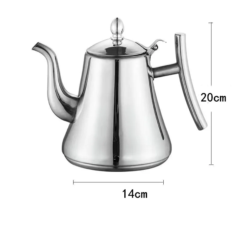 Custom Stainless Steel Classic Pot Coffee Pot Teapot With Tea Strainer Induction Kettle Hotel